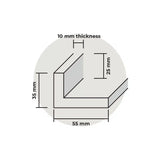 Custom Size Stretched Cotton Blank Canvas With Lower Profile Floating Frame (35mm) Natural Oak