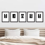 5 In Line Frame Collage Picture Frames 145 x 35cm