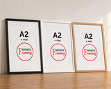 Premium Box Picture Frame for A2 Artwork with Matboard