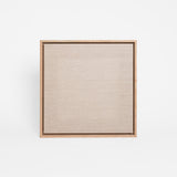Custom Size Stretched Blank Primed Linen Canvas With Lower Profile Floating Frame (35mm) Natural Oak
