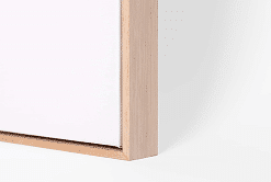 Wooden frame corner on a white background