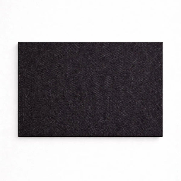 Black rectangular mat on a white background