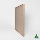 Custom Size Stretched Blank Primed Linen Canvas With Lower Profile Floating Frame (35mm) Natural Oak