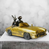 They loved breaking the speed limit (Car - Gold patina) Ed. 24/100
