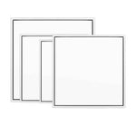 Assorted Square: 1x – 30x30cm, 1x – 60x60cm, 1x – 90x90cm, 1x – 100x100cm
White floating frame
Cotton White Primed