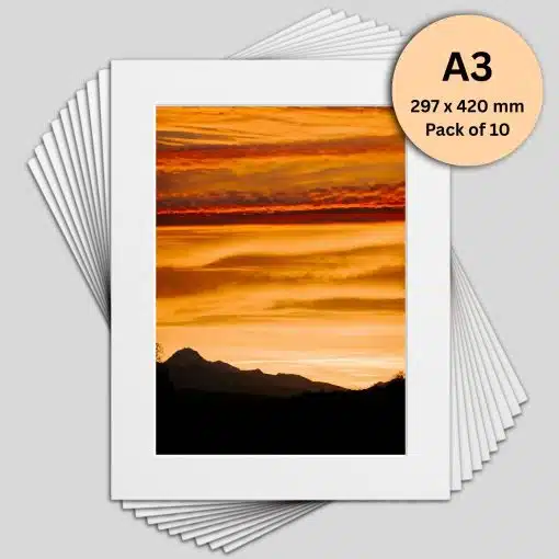 10x A3 Matboard Mounted Prints (Pack of 10 with Printing Included) – Ready-to-Frame Art & Photography Display